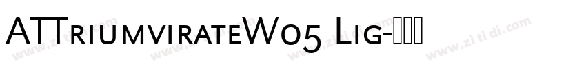 ATTriumvirateW05 Lig字体转换